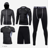 Complete Fitness Clothing Set 5-Piece Sport Compression Kit